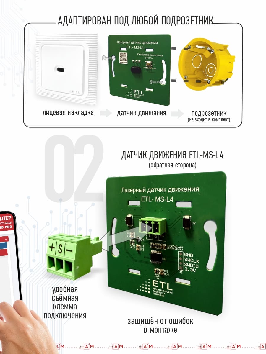 Подсветка лестницы со светодиодной RGB лентой на 21 ступень, 1 м с Wi-Fi и голосовым помощником Алиса